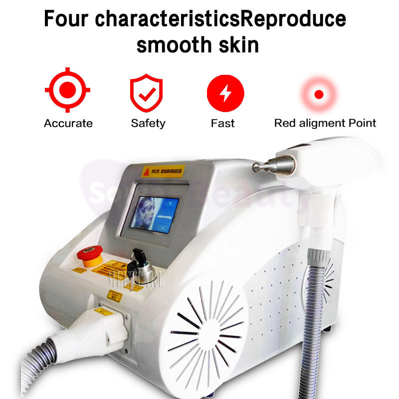 1064nm 532nm 1320nm ND YAG Laser Eyebrow Tattoo Removal Pigment Eyebrow Line Beauty Machine Salon Center Device With Red Pointer