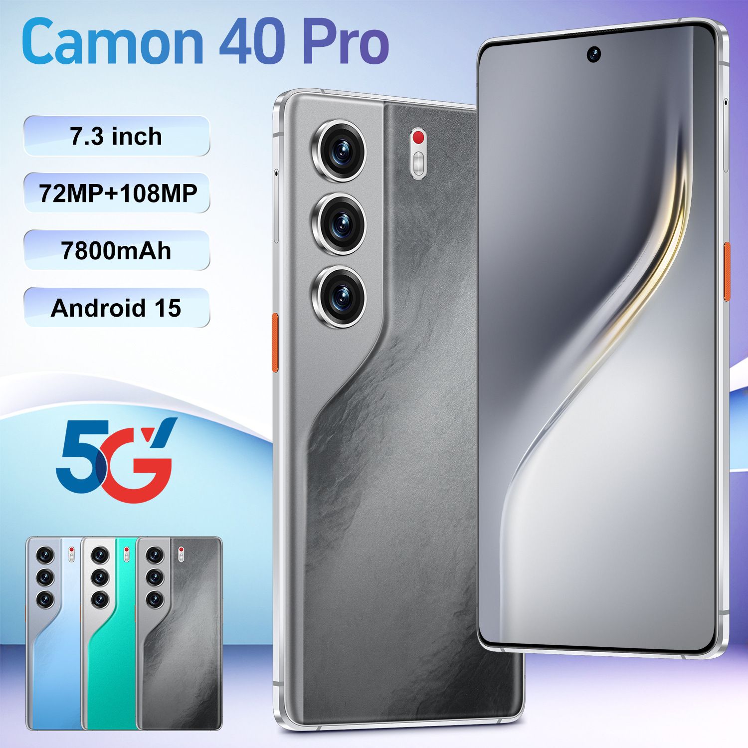 New 4G Camon 40 Pro Curved 7.3-Inch 16+1T Smartphone