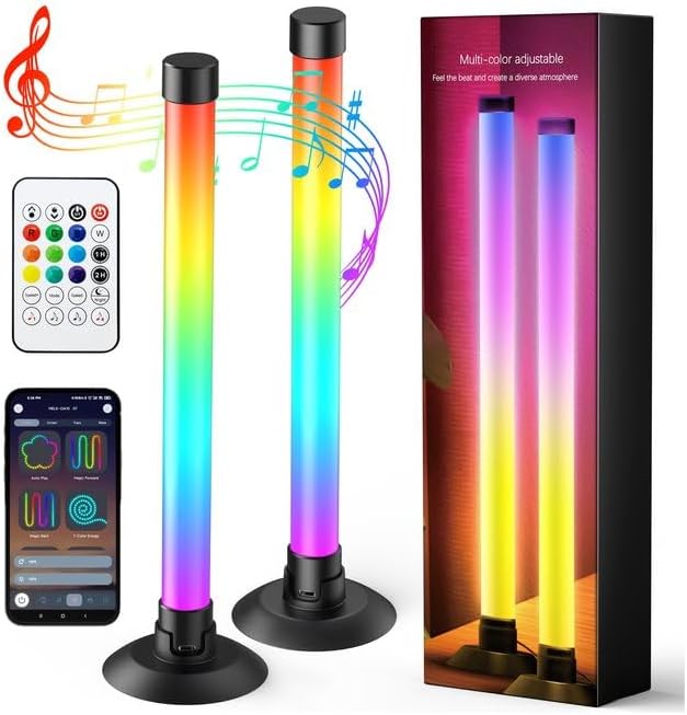 Led Light Bar with Music Sync, Color Changing TV Backlight App & Remote Control, IC+RGB & W Smart RGB Light Bar, USB Powered Led Lights for TV, PC Room Monitor Backlight Gaming Accessories