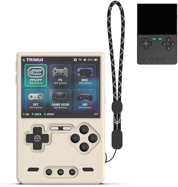 Silicone Case for Trimui Brick Retro Handheld Game Console, Soft Skin Cover for Trimui Brick Accessories, Anti-Scratch Washable TrimuiBrick with Lanyard